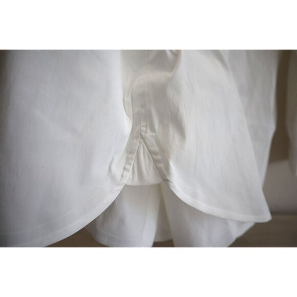 Athleta 882549-01 Women's Sz L White Oversized L/S Button-Up Poplin Top Blouse - Picture 5 of 13